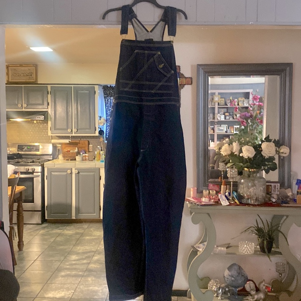 VTG Sean John denim jumpsuit Mens XL hip hop Long Sleeve Straight Leg Overalls
